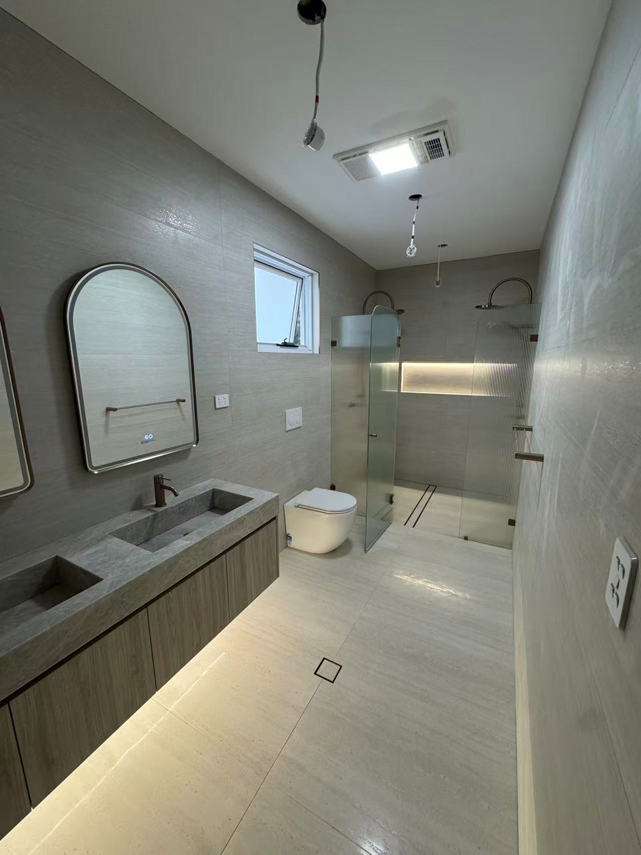 Bathroom wall and floor tiling